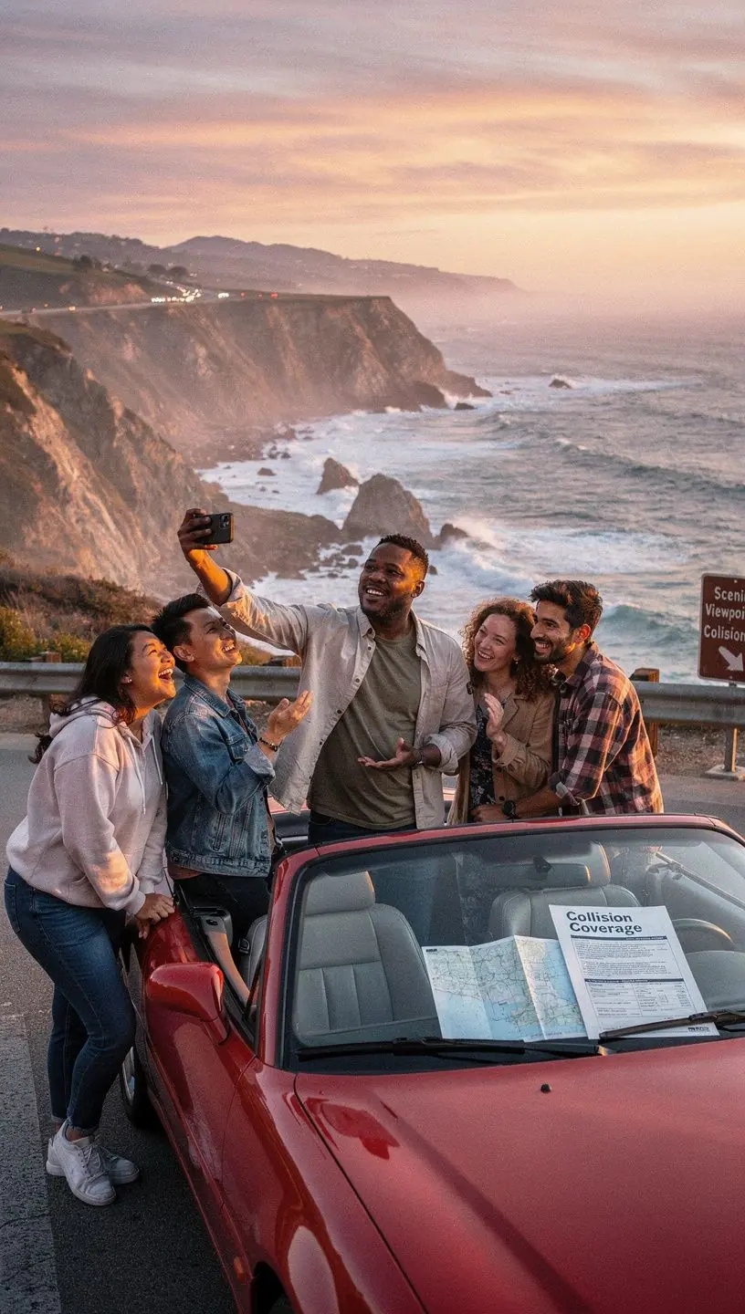 Kierowca ocenia szkody po stłuczce na miejskiej ulicy.