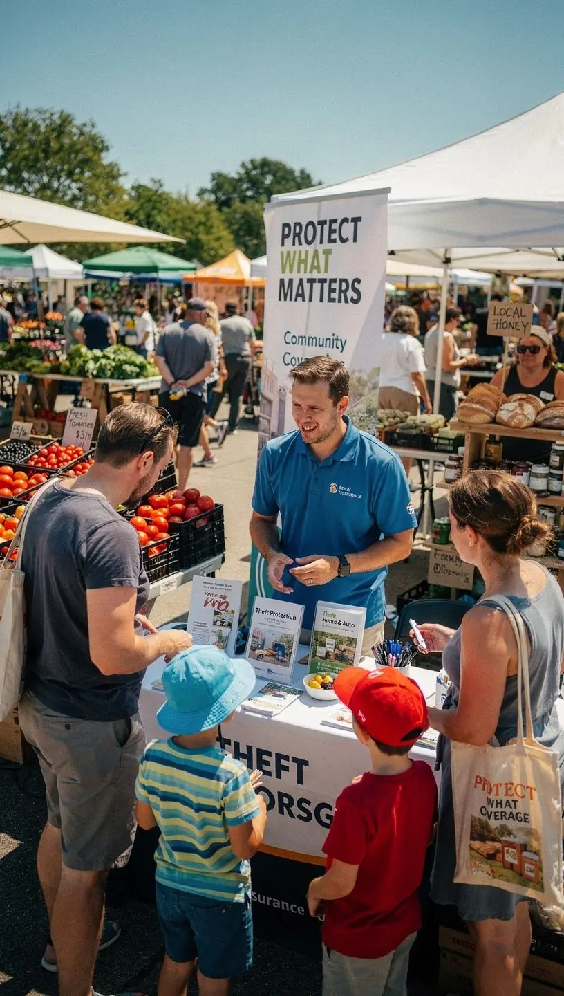 Kobieta rozmawia z agentem ubezpieczeniowym na temat ochrony przed kradzieżą.