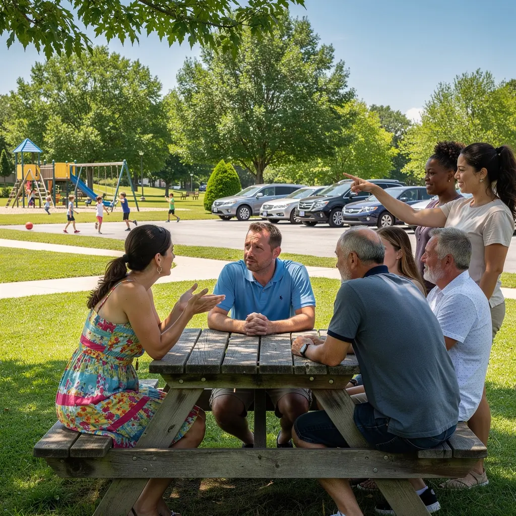 Pojazd w ruchu, z grafiką ilustrującą pełne ubezpieczenie w przypadku wypadku.